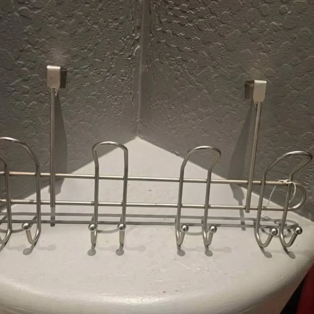 Over-the-Door Metal 4 Hook Rack